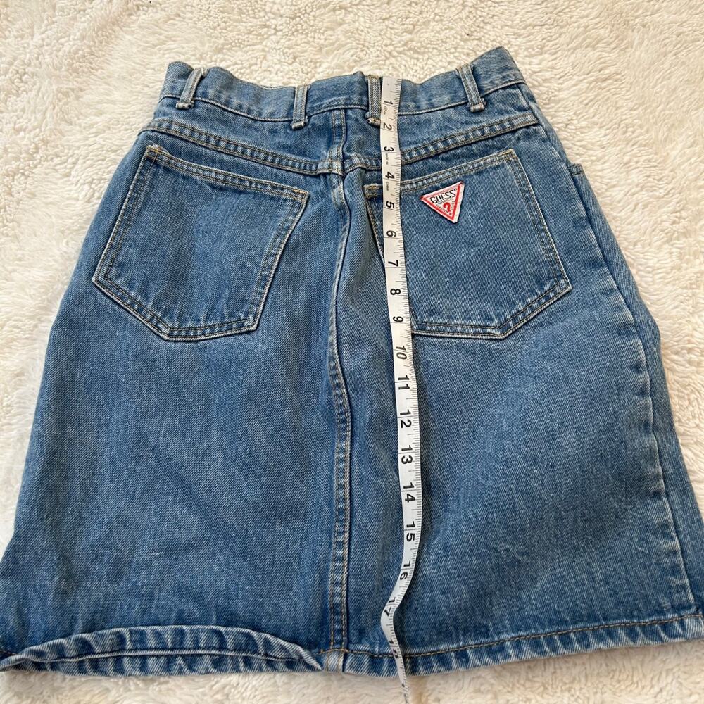 VTG 90's GEORGES MARCIANO GUESS Jean Skirt 28 Festival Y2K Boho Indie Garnola - Picture 3 of 5
